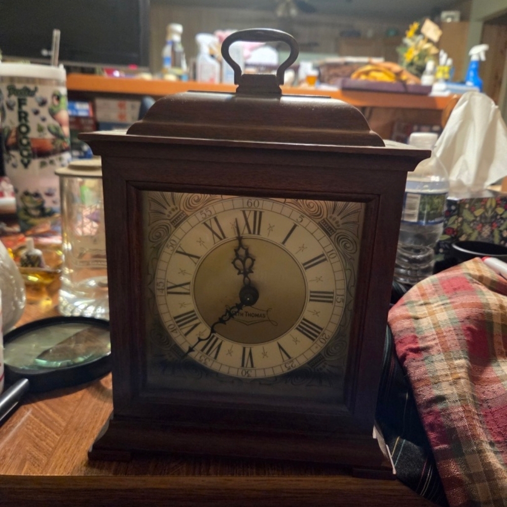 Classic Brown Wooden Table Clock